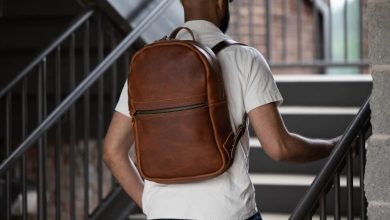 leather backpack